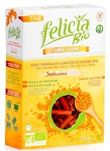 תמונה של פליסיה פסטה ללא גלוטן  100% עדשים אדומות אורגניות בצורת אטריות 250 ג"ר