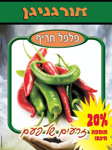 תמונה של נטורל גרין זרעי פלפל חריף אורגני 50 זרעים