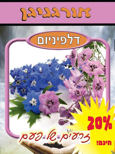 תמונה של נטורל גרין זרעי פרח דלפיניום 115 זרעים אורגני